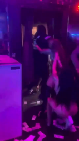 Naked Women Fight In A Nightclub