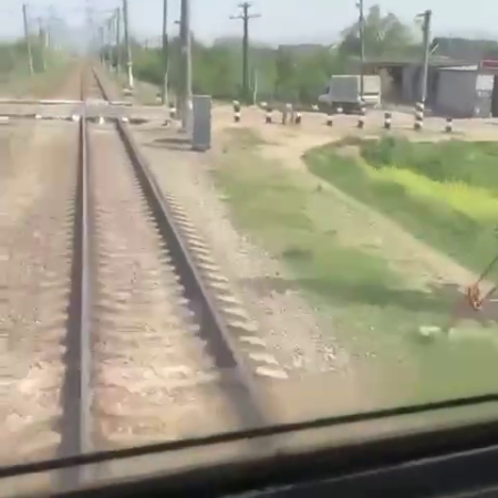 The Train Hit A 15-Year-old Girl Who Was Walking Between The Rails Wearing Headphones. Dagestan, Russia