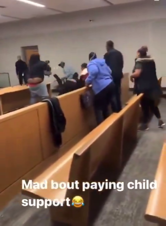 Crazy Family Brawl During Child Custody Court Hearing