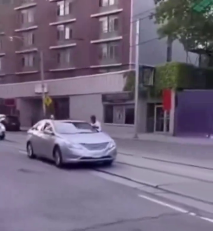 Man Attacks Random Cars And A Firetruck. Toronto, Canada