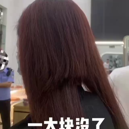 A Girl Cut Off Too Long Hair Of A Woman In A Barbershop