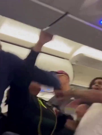 Men Brawl On A Spirit Airlines Flight After Screaming At Each Other For Almost The Entire Two-hour Trip From Myrtle Beach To Boston