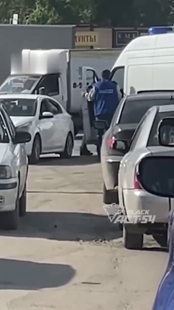 An Ambulance Driver Beat Up A Driver Who Prevents Him From Driving On An Urgent Call. Novosibirsk, Russia