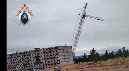 A Construction Crane Fell With A Crane Operator In The Cabin. The Worker Died