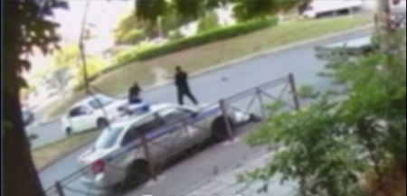 The Moment Of The Murder Of The First Two Policemen By Terrorists In Makhachkala