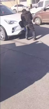 The Dude Tried To Stop The Car With His Body But Ended Up Under The Wheels Of The Car