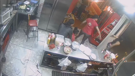A Man Broke Into The Kitchen Of A Restaurant And Stabbed One Of The Waiters In The Back