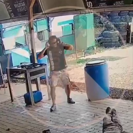 A Man Shot Himself In A Shooting Gallery In Krasnodar, Russia