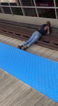 It Seems The Fuming Dude Is Lying On The Contact Rail