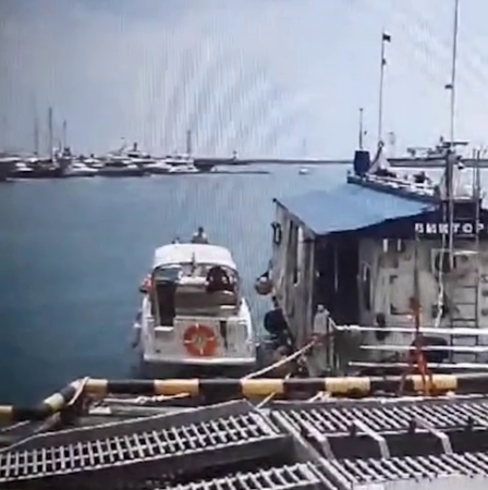 The Explosion Of A Boat At A Private Pier. Sochi, Russia