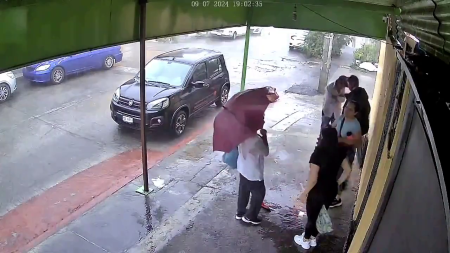 The Criminals Opened Fire On People Sheltering From The Rain Under A Canopy