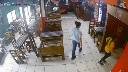 Footage Of The Murder Of The Restaurant Owner. Cortes, Honduras