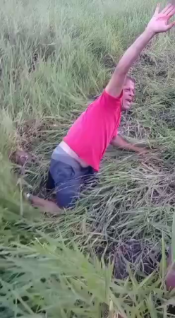 Gratuitous Beating Of A Man With Sticks