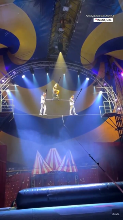 A Failed Acrobatic Act In The Circus