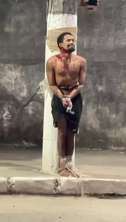 Punishment For Stealing A Man Chained To A Post