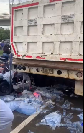 A Water Delivery Man Was Seriously Injured When His Motorcycle Crashed Into A Truck Parked On The Side Of The Road