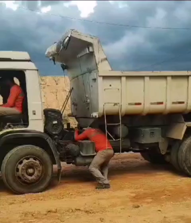 Driver's Skull Crushed By Truck Bed. Aftermath