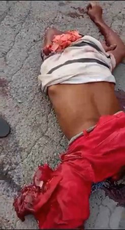 The Mutilated Body Of A Motorcyclist In São José Da Vitória. Brazil