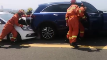 Woman Crushed Between Two Cars. Aftermath