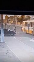 The Guy Jumped Towards The Bus