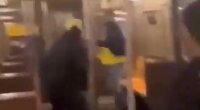 A Man Is Shot By His Own Gun After Causing A Dispute On The Subway In NY, USA