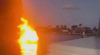 A Boat Suddenly Exploded Off A Pier In The US State Of Florida