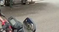 High Voltage Cable Fell On A Street Vendor