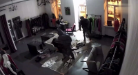 A Drunk 41-Year-Old Man Broke The Glass In A Clothing Store, Caused Chaos And Fell Asleep. Saint Petersburg, Russia