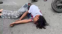As A Result Of The Accident, A Man On The Road Dies In Convulsions