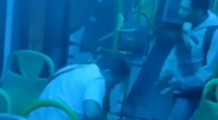 The Bus Passengers Caught The Pickpocket, Beat Him Up And Handed Him Over To The Police. Ecuador