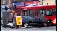Man Rammed Into A Petrol Station, Then Into The Back Of A Van