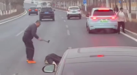 Dude Slaughter A Man With An Axe In The Middle Of The Road Out Of Jealousy