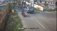 The Moment Of An Accident When A Drunk Driver Of A Car Crashes Into A Truck And A Scooter