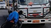 A Cyclist Is Pierced Through By A Metal Rod That Was Being Transported By A Truck