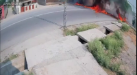 Plane Crashes On Road