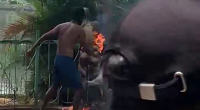 A 66-Year-old Idiot Doused Himself With Gasoline Because Of A Family Quarrel. He Is Currently In Serious Condition In The Hospital