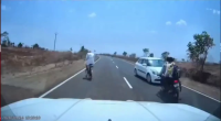 Three Men Riding One Motorcycle Without Helmets Slammed Head-on Into An Oncoming Car, Killing One Of Them