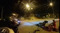 A Motorcycle Crashed Into A Car At High Speed. The Driver Died