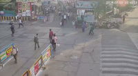 The Guy Was Looking At His Phone While Crossing The Road And That's Why He Was Crushed By A Bus