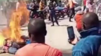 Two Thieves Caught & Set Ablaze By Angry Mob