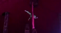 Footage Of A Circus Performer Falling During A Performance